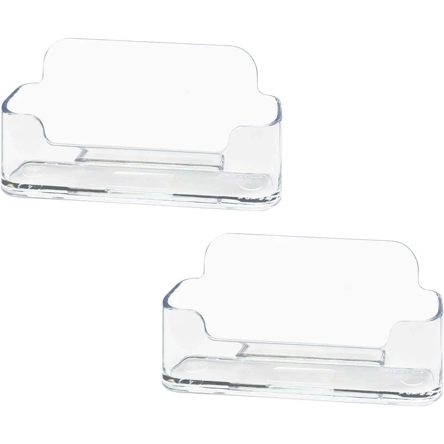Business Card Holder for Desk, Clear Plastic Business Cards Display Holders Stand, Fits 30-50 Business Cards