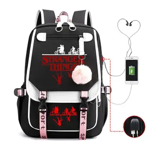School Backpack Travel Bag for Men & Women Lightweight College Back Pack with Laptop Compartmen Teenagers and Kids Backpack School, Sports, Travel Stranger Things Backpack for School Laptop Compartment Backpack