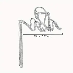 YUJIAN JEWELRY Elegant Snake Shaped Hair Clip for Women High End Shark Clip with Large Grip Stylish Hair Accessory Casual Elegant Design