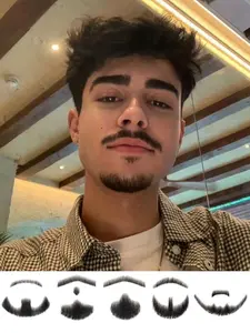 Men‘s Fake Beards Handmade Natural Look Lace Base Glueless Human Hair Beard Wigs, Made of Human Hair, Beard for Men's Makeup Daily Use