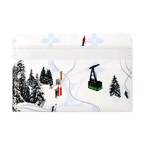 Louis Vuitton Double Monogram Ski Collection Leather Card Holder for Men and Women – White