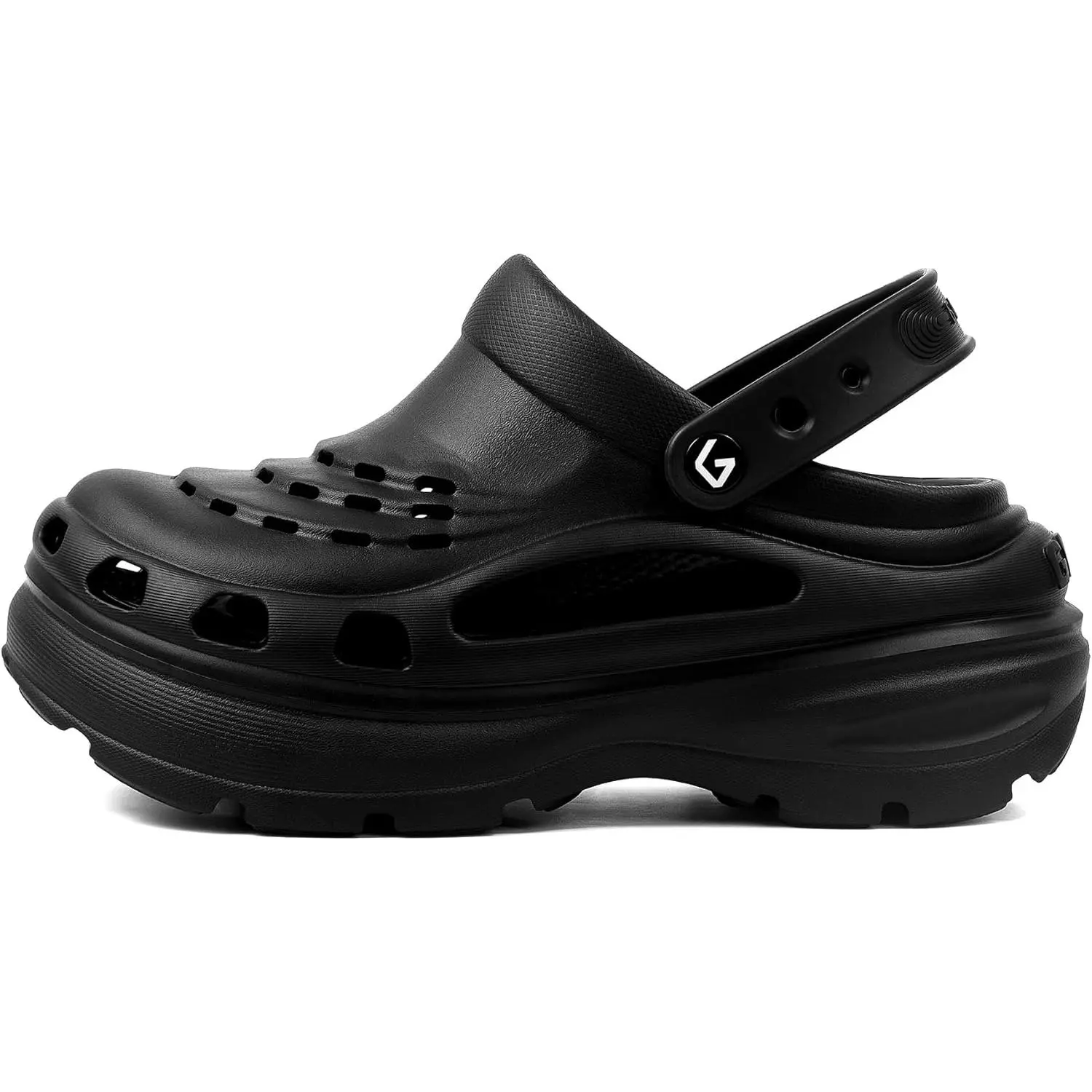 goto Women's Clogs, 1.97" Platform Clog Slides with Adjustable Straps, Cushioned Lightweight EVA Walking Shoes with Anti-Slip Tread, Footwear, Garden Clogs, Casual Shoes Clogs