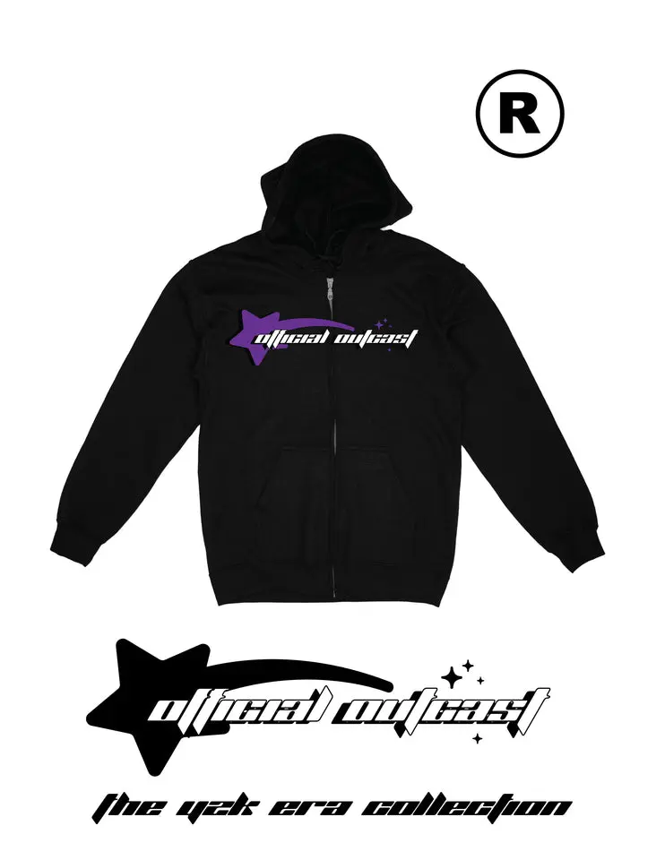 Official Outcast Comet Purple Logo Y2K Era Full-zip