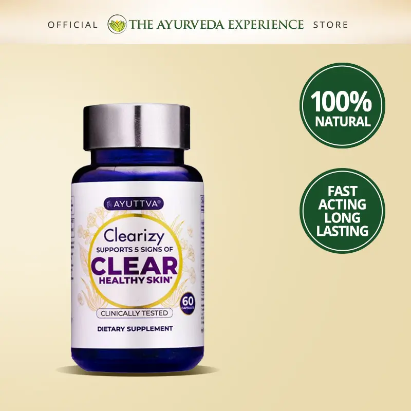 Clearizy Capsules – 5-in-1 Skin Wellness Support for a Clear, Radiant-Looking Complexion | 100% Natural Actives| Clean Label | Clinically Tested