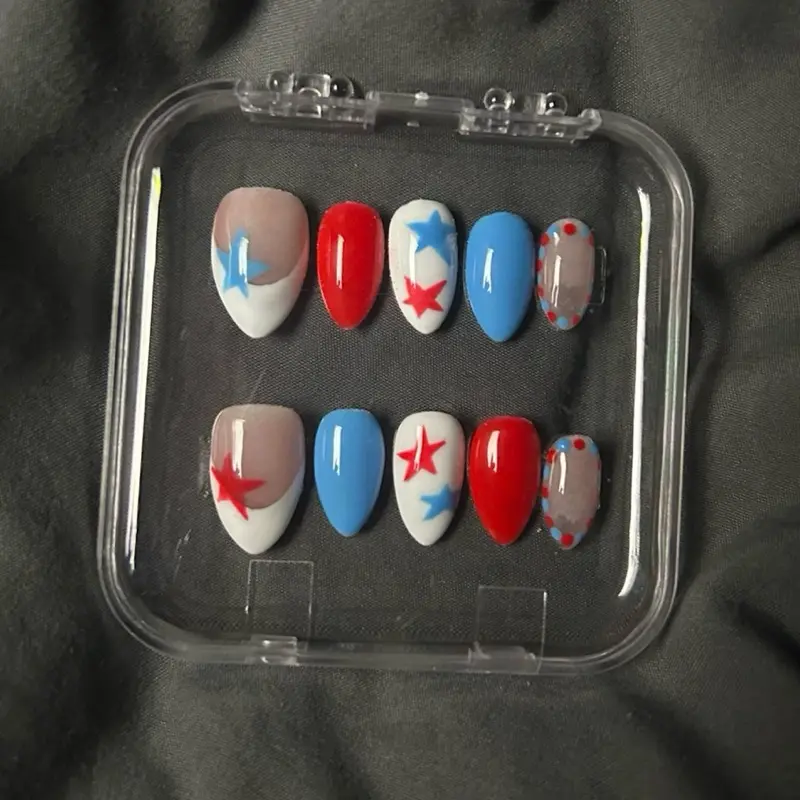 Handmade All-American Babe Press-on Nails