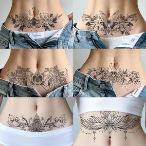 Temporary Tattoo Stickers, Waterproof Long-Lasting 7-15 Days, Half Permanent Herbal Tattoos, Non-Glare Fake Tattoos for Men and Women, Semi Permanent Tattoo