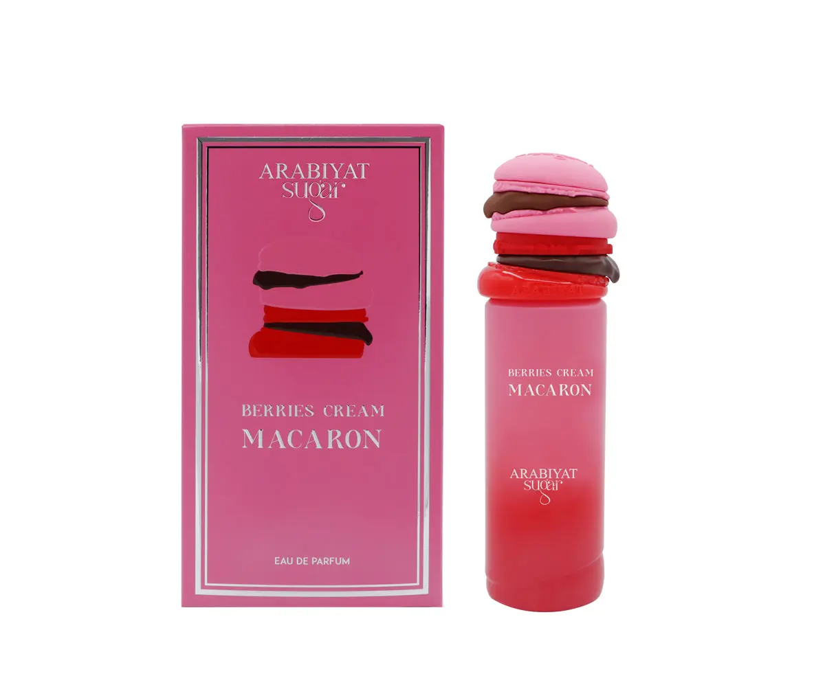 Arabiyat Sugar Berries Cream Macaron Eau De Parfum - Women's Fragrance with Lychee, Raspberry, Creamy Floral Notes, Sweet Amber Gourmand Scent, 3.4 fl oz, Signature Scent, Long-Lasting, Youthful Feminine Energy