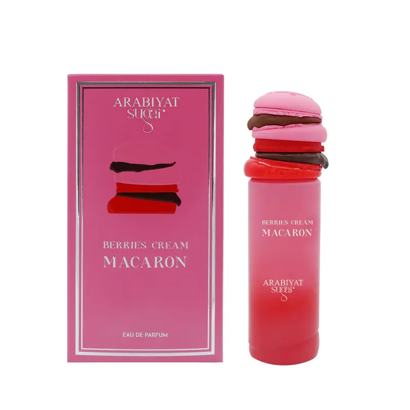 Arabiyat Sugar Berries Cream Macaron Liquid Eau De Parfum - Women's Fruity Floral Candy Warm Sugar Fragrance, 3.4 fl oz, Lychee Berry, Raspberry, Jasmine, Sweet Amber Base, Evernyl, Ambroxan, Long Lasting Youthful