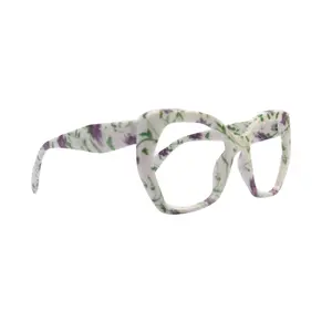 Virginia Oversized Reading Glasses, Large Frame, High End Readers, Bifocal,  Sun readers, Trendy Style,  NY Fifth Avenue Clear Crystal