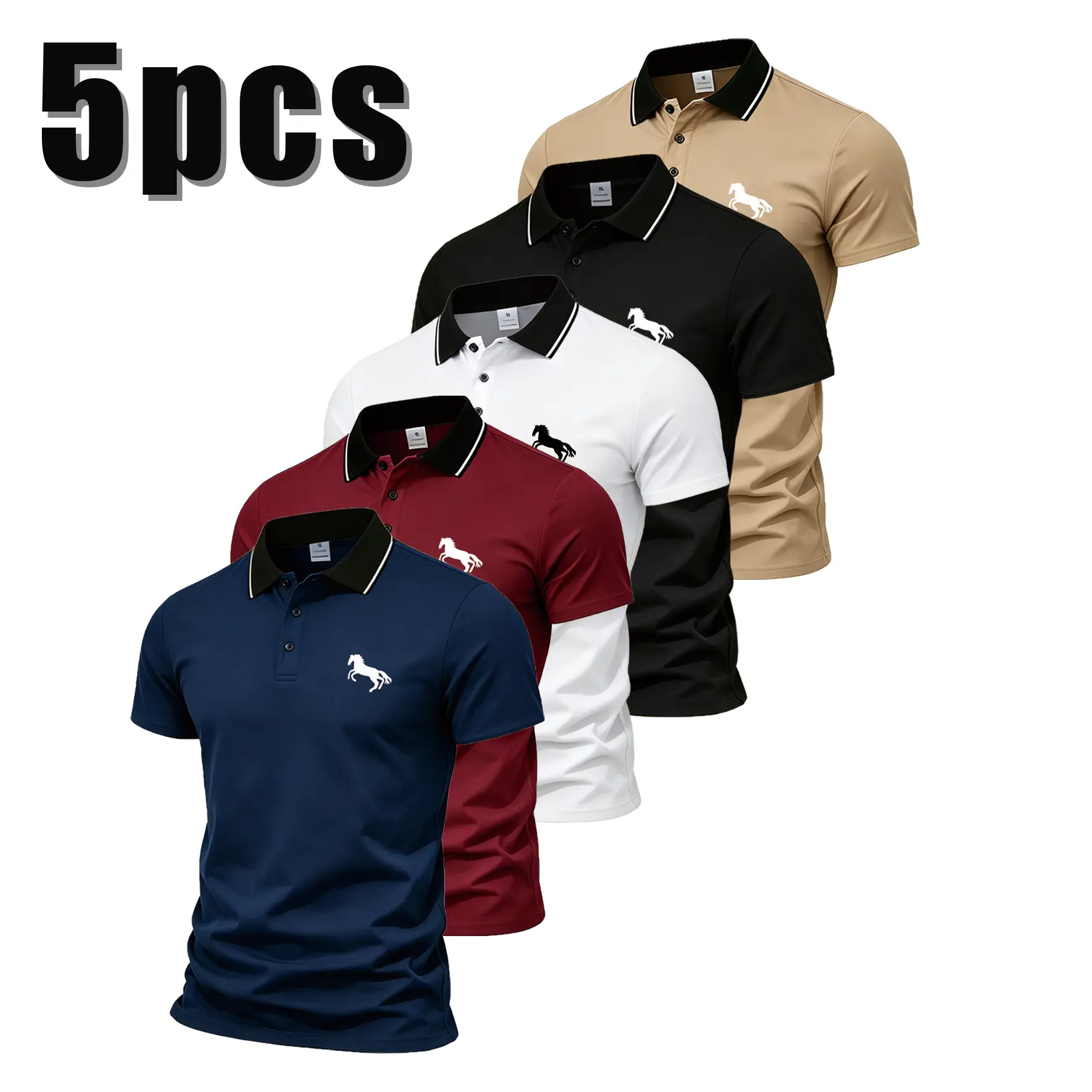 Men's Quick-Dry Performance Short-Sleeve Tactical Polo Shirt, Ideal for Golf, Date Night Sports & Outdoor Activities