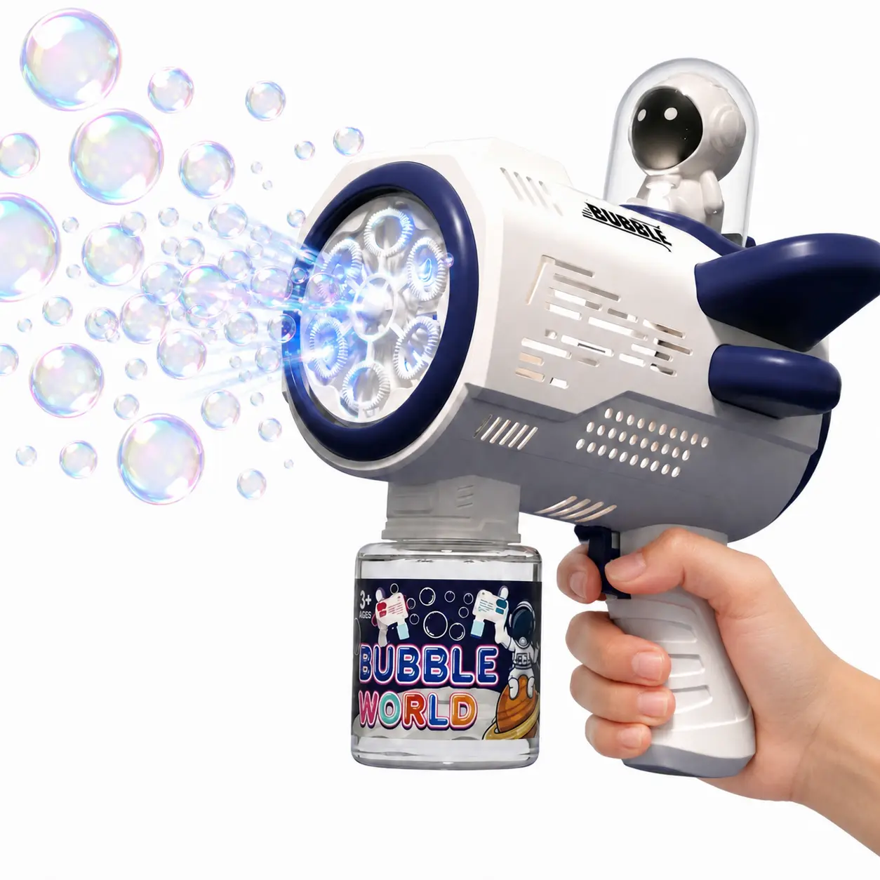 Astronaut Automatic Bubble Machine with LED Lights - Party-Ready Toy, Birthday Party Hit, Hours of Bubble Play, Home & Festive Supplies