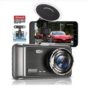 Dash Cam Abask,Dash Cam Front and Rear with 32G SD Card Included,4 inch Dash Camera for Cars, 1080P,170° Wide Angle,Night Vision WDR G-Sensor Parking Monitor Loop Recording Motion Detector