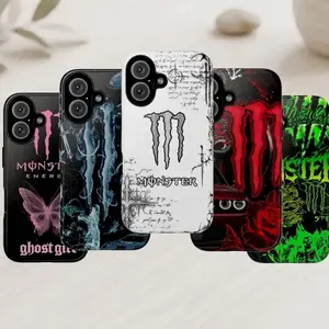 Monster Energy Phone Case, Green Claw Racing Style, Streetwear Protective Cover for iPhone