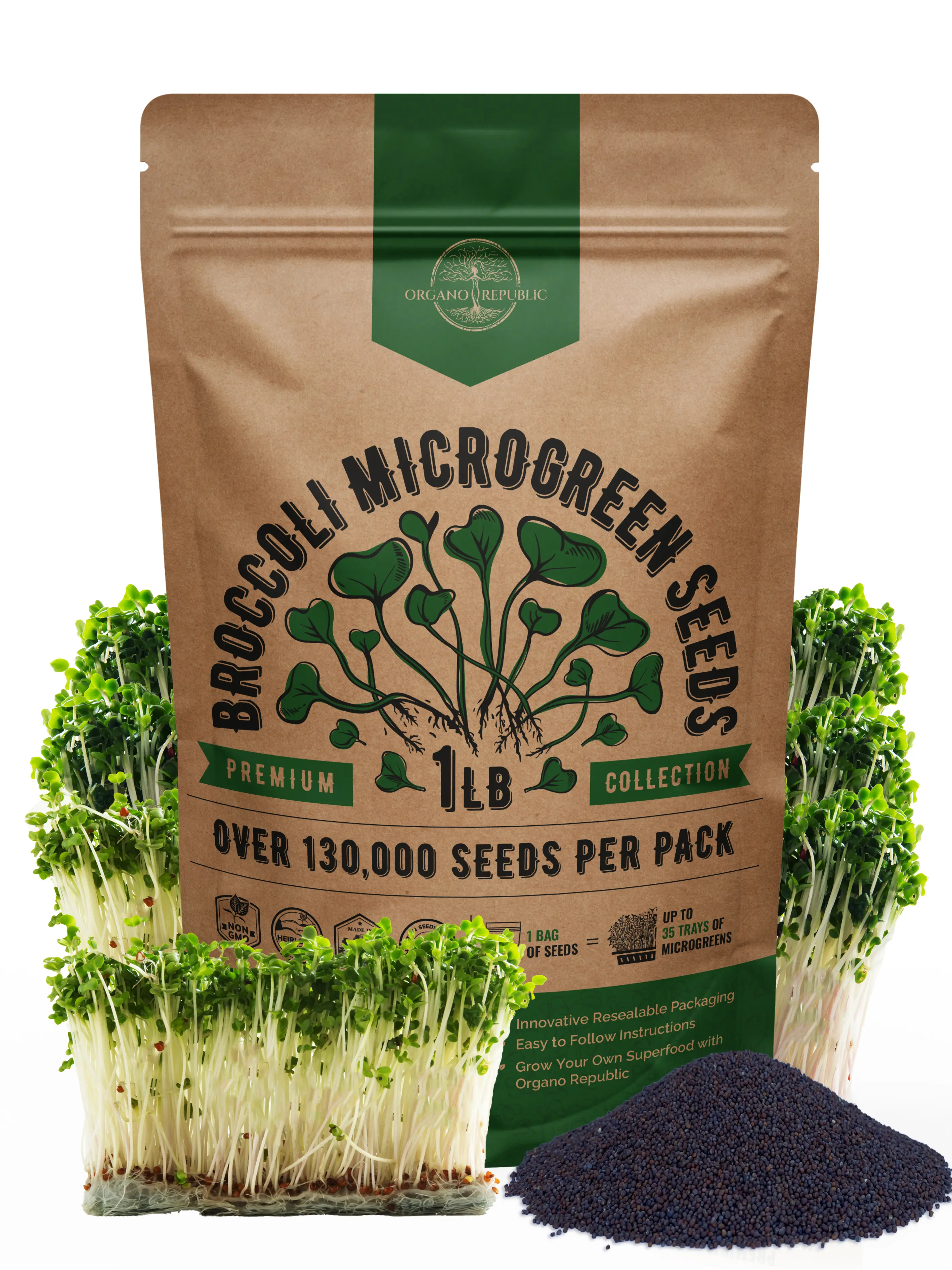 Broccoli Sprouting & Microgreen Seeds – Non-GMO Heirloom