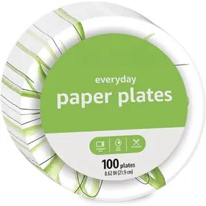 Everyday Paper Plates, 8 5/8 Inch, Disposable, 100 Count