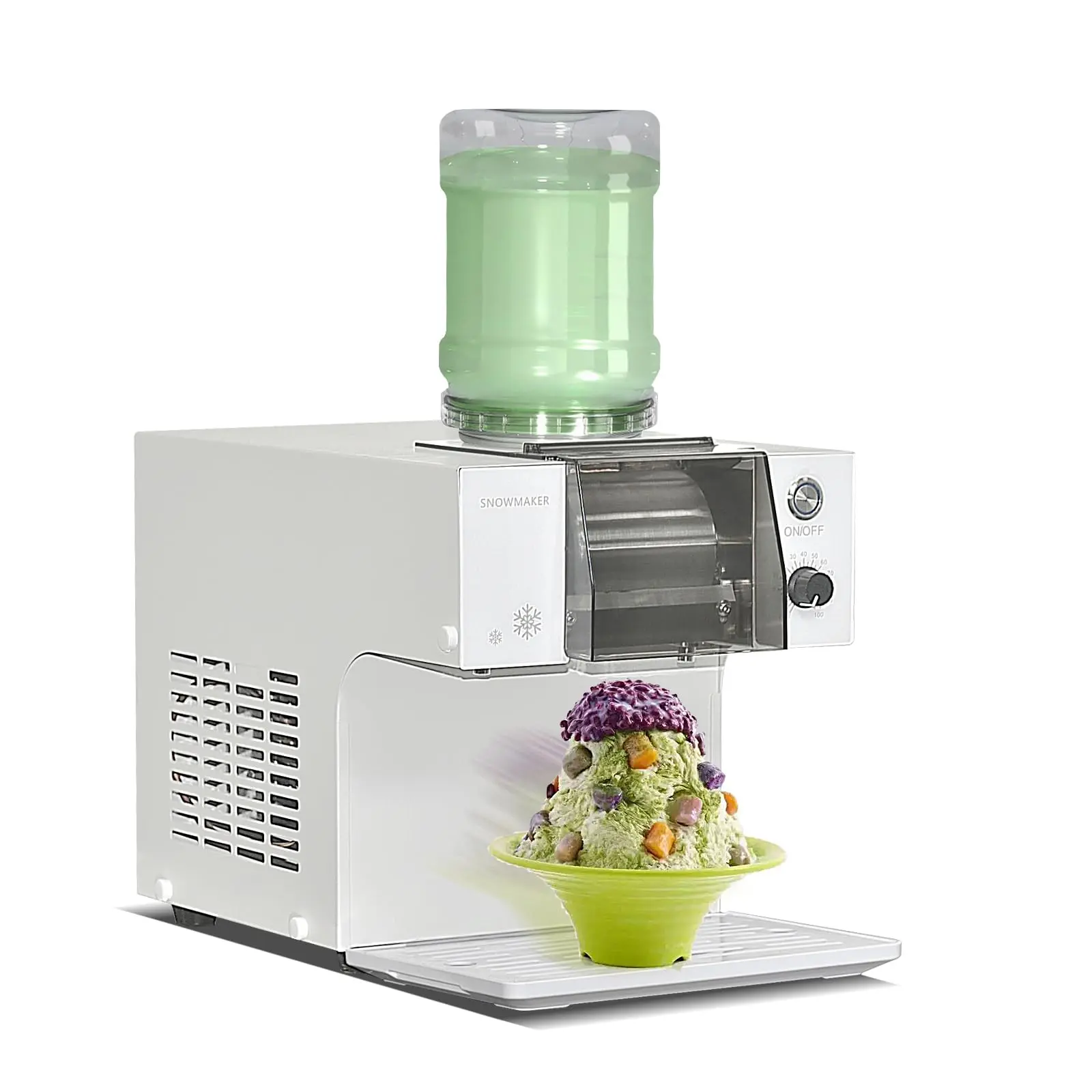 Kolice Automatic Electric Shaved Ice Machine, Ice Crush Machine, Snowflake Ice Machine, Homemade Desserts Machine for Family, Party, Office