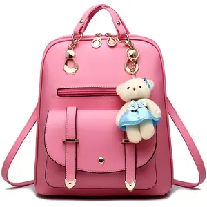 Backpack Purse for Women Large Capacity Leather Shoulder Bags Cute Mini Backpack for Girls,Pink