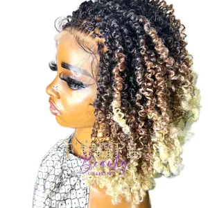 Fanyis beauty collection  passion twist wig gold colored passion twist ombré braided wigs