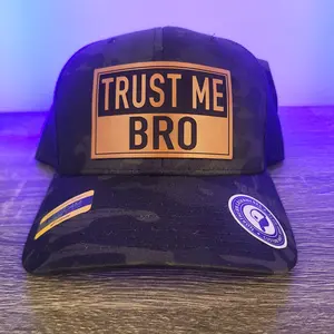 Trust Me Bro- Custom Patch Trucker Hat - Gift for Him - Gift for Her - Richardson 112, Yupoong 6606 - Infinity Her Ponytail Hat