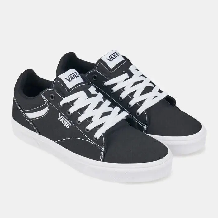 Vans Seldan Sneaker in Black/White Canvas | Men's