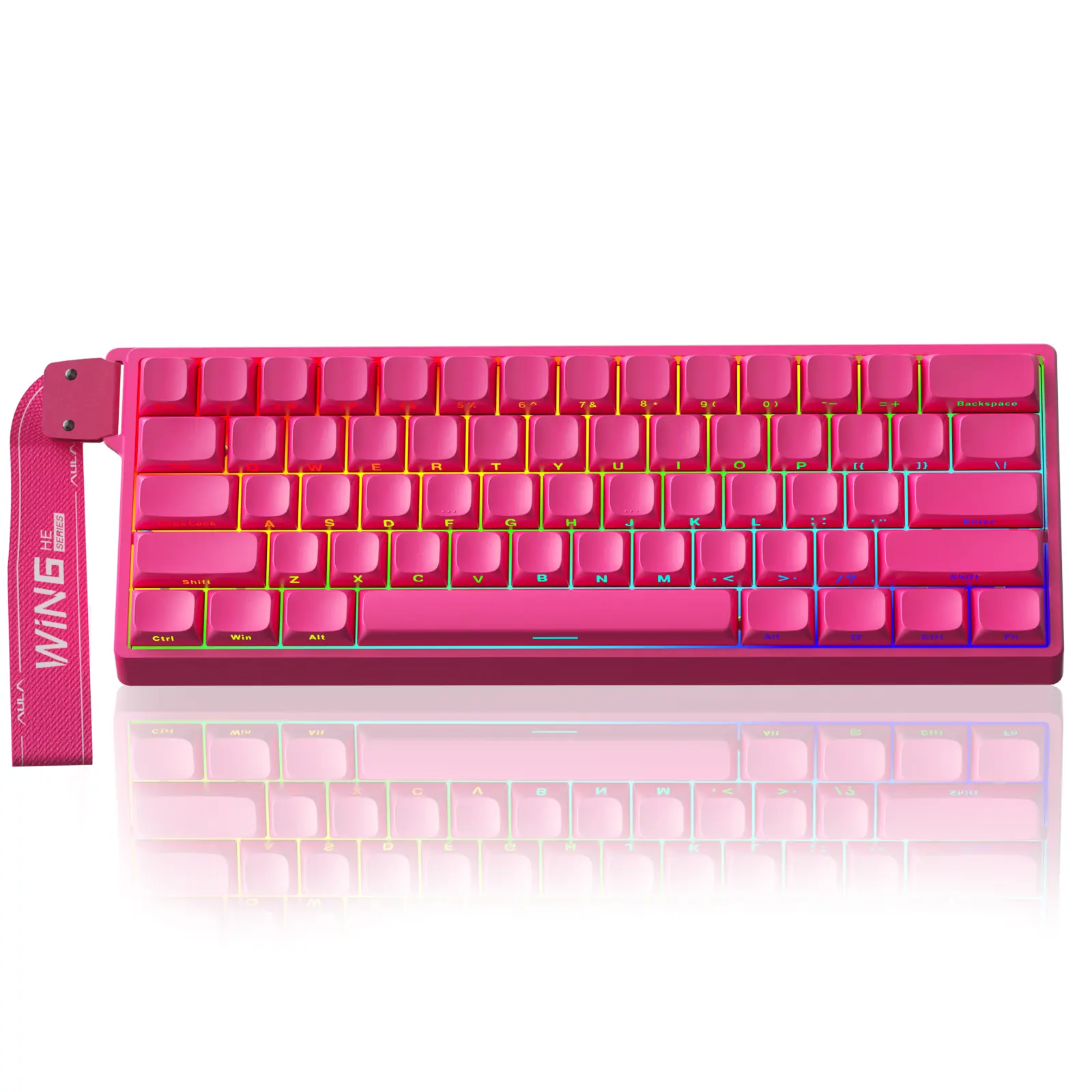 WIN60 HE Pro-Side Engraved Rose Red