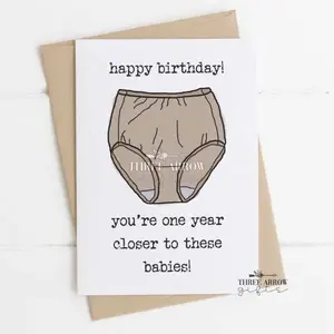 Old Age Granny Panties Birthday Card humorous birthday funny happy