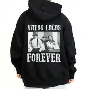 Vatos Locos Forever Style Unisex Chicano Art Hoodie, Soft Streetwear Pullover with Urban Graphic Design for Daily Wear, Cultural Expression and West Coast Inspired Outfits