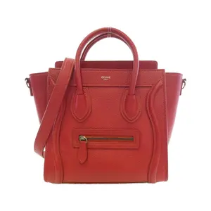 Pre-owned Celine Calfskin Shoulder Bags Luggage Nano Shopper Calf Handbag
