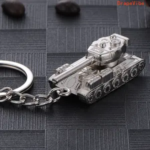 T34 Tank Model Keychain - Classic Alloy Compact Metal Charms Keychain, Creative Men's Car Pendant, Stylish Hanging Ornament for Keys, Bags & Daily Collection, Charms Keychains, Alloy Keychains