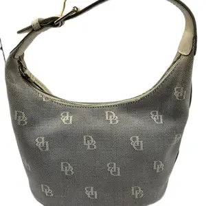 Dooney & Bourke Monogram Hobo Bag – Canvas Shoulder Bag, Pink Lining