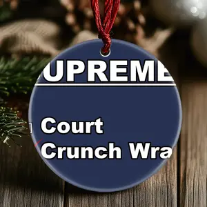 Christmas Ornaments Crunch Wrap Supreme Supreme Court Vs Crunch Wrap New Year Acrylic X-Mas Birthday Tree Family Gift For Friends