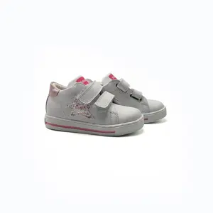 Falcotto Sasha White Lilac Glitter Velcro Sneaker