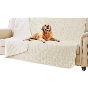 Waterproof and Anti-Slip Dog Bed Cover Pet Blanket Sofa Pet Bed Mat Car Incontinence Mattress Protectors Furniture Couch Cover for Most Cats Dogs Pets (52x82-Ivory)