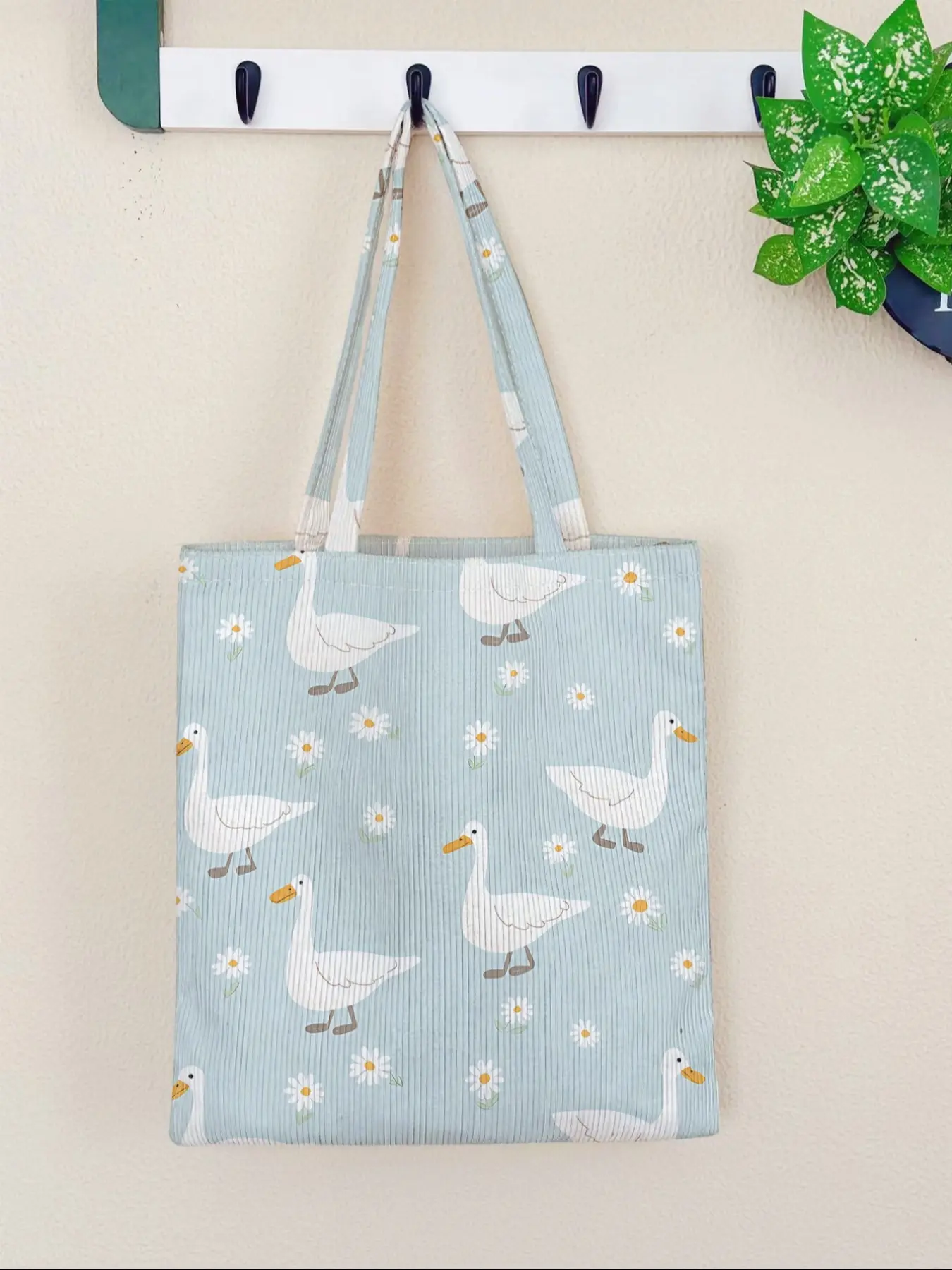 Duck Pattern Printed Handbag, Large Capacity Shoulder Bag, Casual Daily Use Simple Versatile Handbag for Men and Women, Casual Carry All Tote Bag