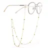 Women's Cute Simple Dainty Beaded Eyewear Holder - Lightweight Metal Accessory Glasses Chain & Lanyards, Detachable All Seasons Eyeglass/Sunglass Strap, Multi-Use Face Mask Attachment