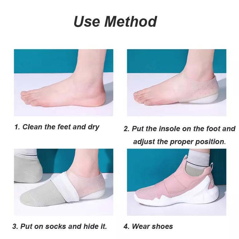 Concealed Footbed Enhancers Invisible Height Increase Silicone Insoles Pads USA 4.0CM 5.0CM 6.0CM Lift Fast Shipping From USA