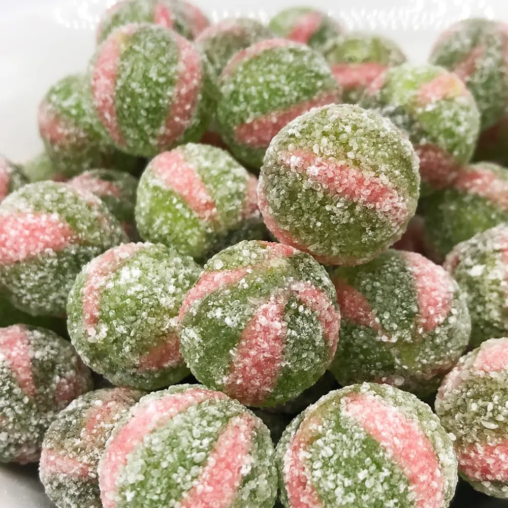Mega Sour Candy Watermelon 104g - Trendy Sweet Bags - Traditionally Handmade Sweets - Sour Coating Lasts 20 Seconds - Candies for Party Bag, Gift Hamper, or Hamper Box