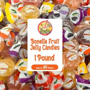 Italian Jelly Candy 1 Pound Bulk Bag (Approx 60 Pieces), Italian Candy, Jelly Candies Gluten Free Vegan Individually Wrapped Treats