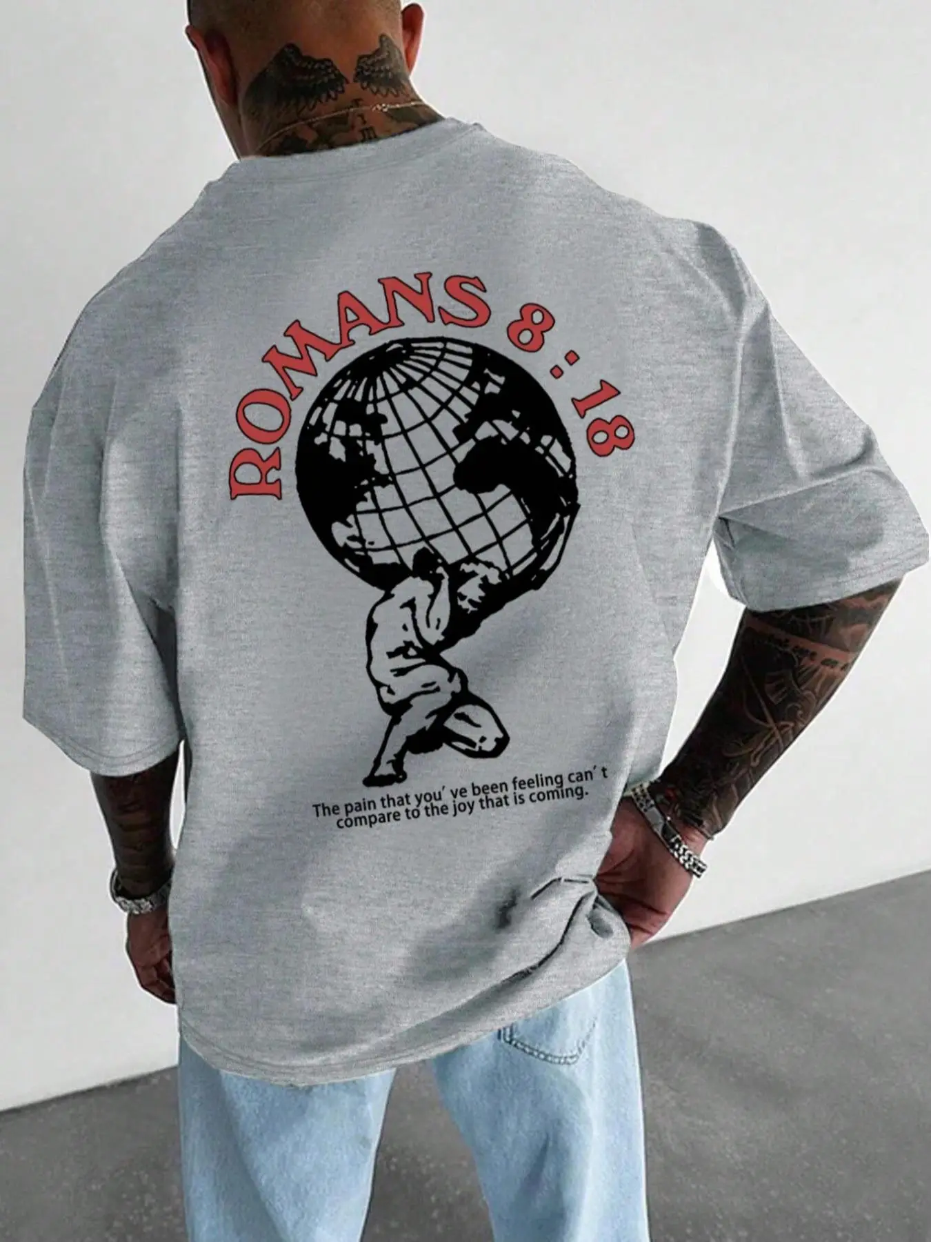 Men's Letter Graphic Print Round Neck Tee, Regular Fit Casual Fashion Short Sleeve T-shirt for Summer, Men's Top for Daily Wear