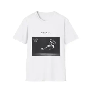 Green fn Peter Griffin Fitted T-shirt, Medium Length w/ Cute Graphic Design & Short Sleeves Menswear Top