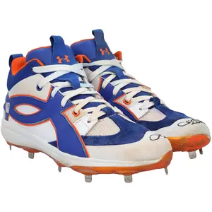 Juan Soto New York Mets Autographed Game-Used White and Blue Under Armour Cleats from the 2025 MLB Season - HH98516004-05 - Fanatics Authentic Certified