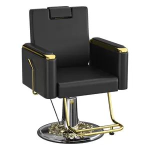 Professional Barber Chair 440LBS Capacity Salon Chair with 360 Swivel and 150° Recline for Barbershop