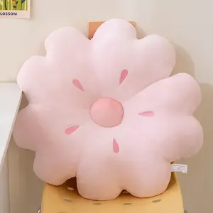 Floral Sakura Pillow, Polyester Material, Sofa Bedroom Decorative Cushion, Living Room Waist Rest, Includes Pillow Insert
