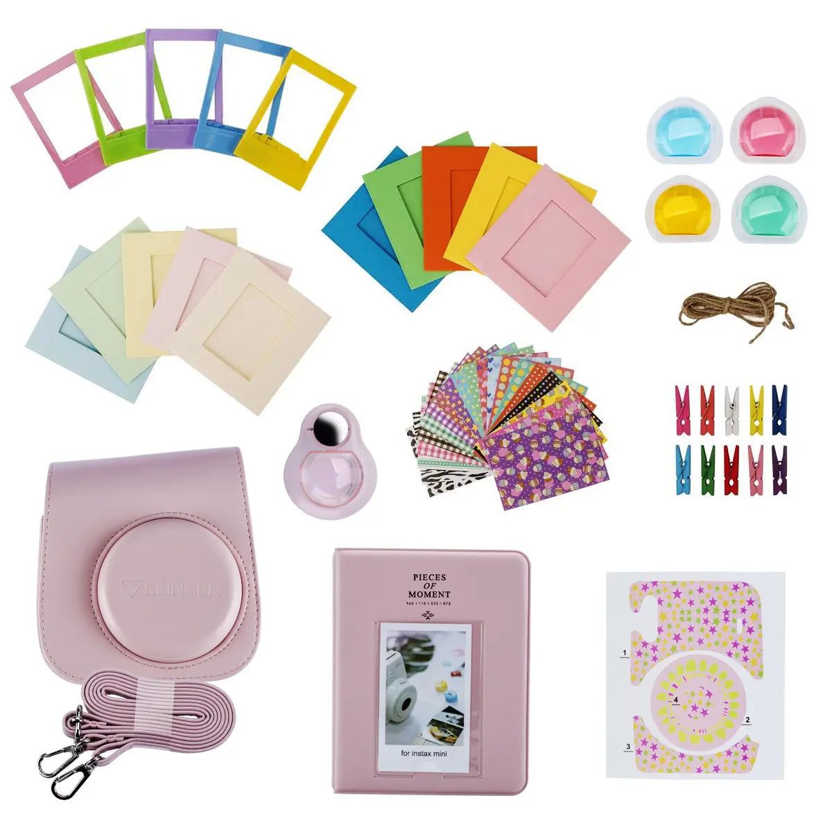 Slinger FujiFilm Instax Mini 11 Accessory Kit - Blush Pink (Camera Not Included)