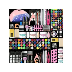 Complete Set of Nail Art Tools 42 & 42 Tools Special Nail Lamp for Beginners Home Use Nail Art Kit