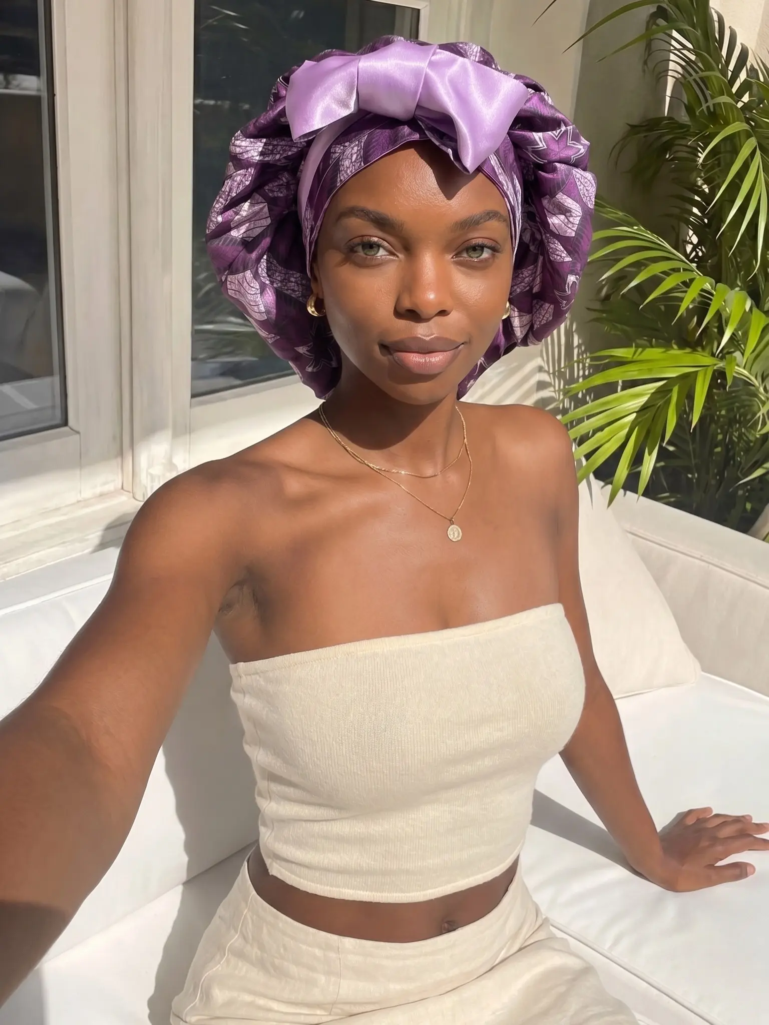 The Rasheda Reversible Bonnet — Double-Sided Satin Sleep Bonnet for Natural Hair, Locs & Braids