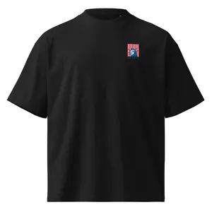 Unisex organic oversized high neck t-shirt