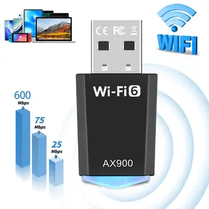 USB 3.0 WiFi Adapter with WiFi 6 Technology, Wireless Adapter Dongle, Dual Band High Speed, 600Mbps High Speed, Secure Connection, Compatible with All Windows Systems, WPA-PSK/WPA2-PSK/WPA3, Plug and Play