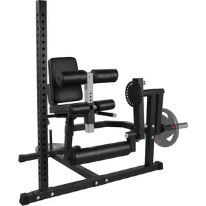 Leg Extension and Curl Machine, Adjustable Plate Loaded Lower Body Special Leg Machine with Squat Rack, Exercise Leg Muscles, Hamstring Curl Machine