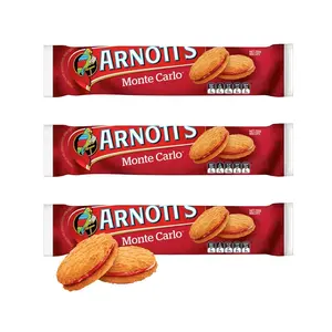 Monte Carlo Jam & Cream Biscuits (3 Pack x 250g Ea) Monte Carlo biscuits, A perfectly sweet biscuit treat made to twist and split ...